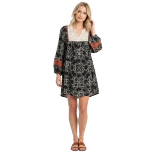 UMGEE Boho Floral Lace Embroidered Dress - Picture 1 of 6